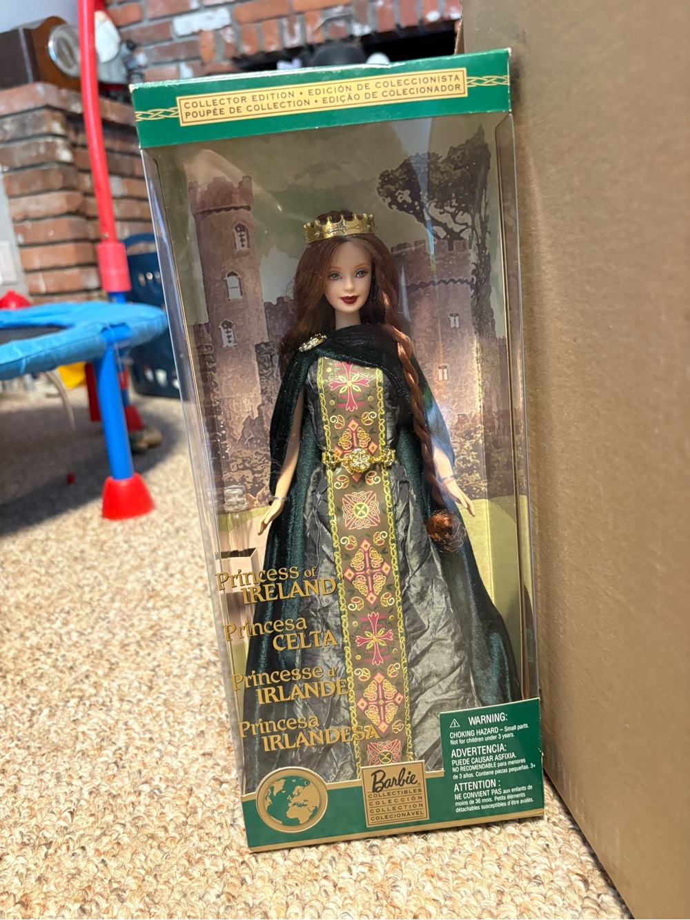 Barbie Princess of Ireland Doll in Emerald and Gold Ensemble